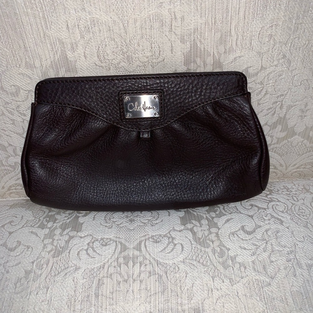 Chocolate brown Cole Haan clutch